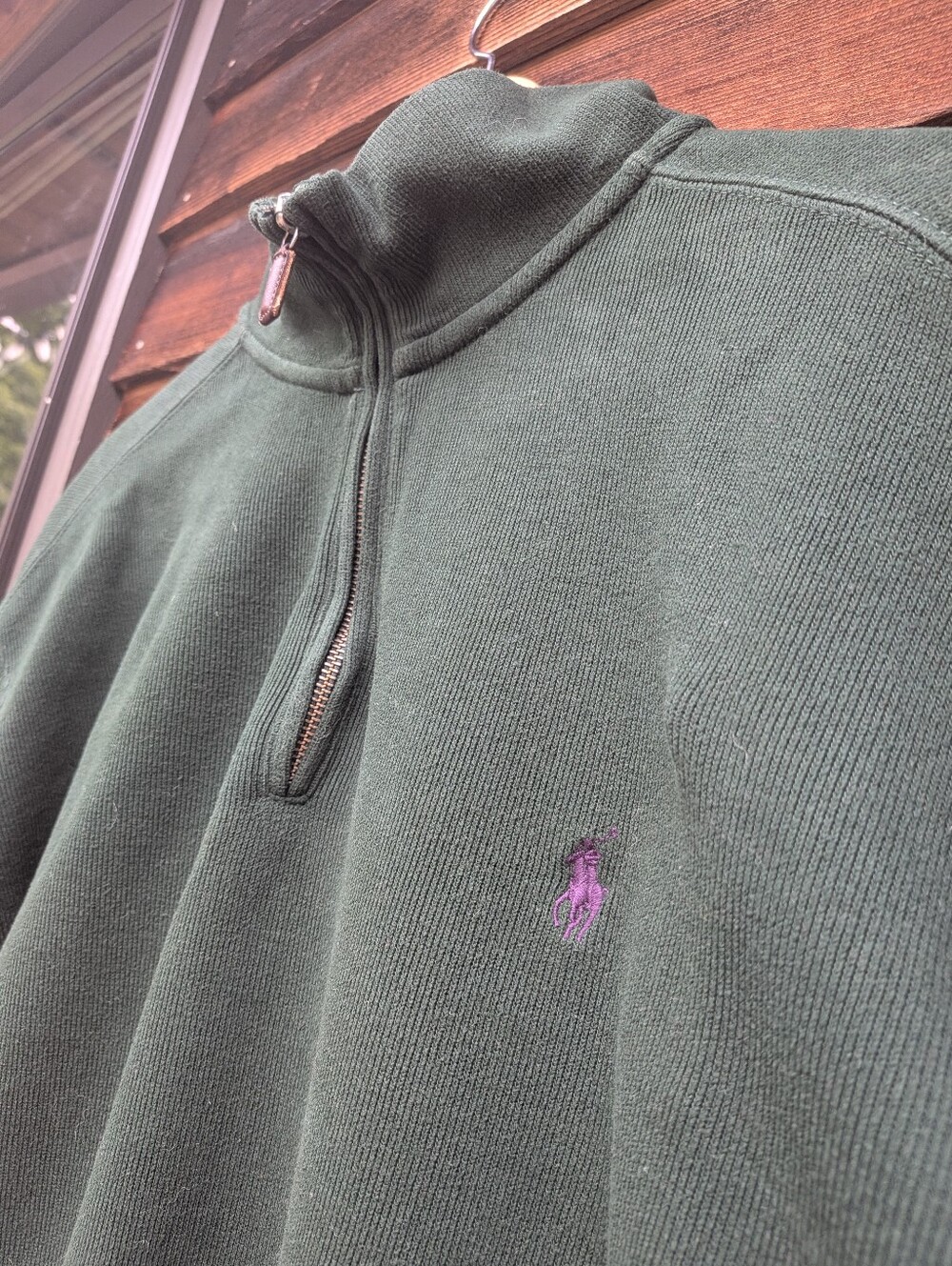 Vintage Y2K Polo Ralph Lauren 1/4 Zip Cotton Sweater XXL